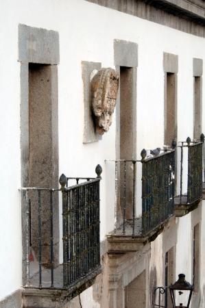 detalle fachada casa de los conde de Campo Alanje antiguo parador