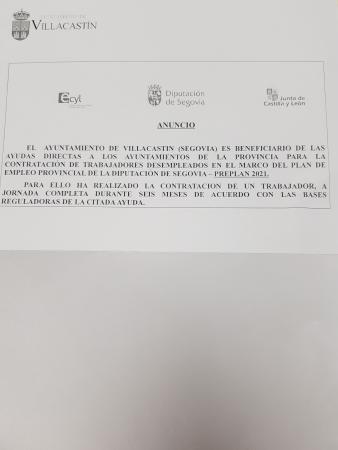 Imagen PREPLAN 2021-PLAN DE EMPLEO PROVINCIAL DE LA DIPUTACIÓN DE SEGOVIA